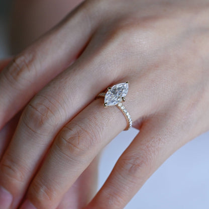 2 CT Round Three Stones Lab Grown Diamond Engagement Ring