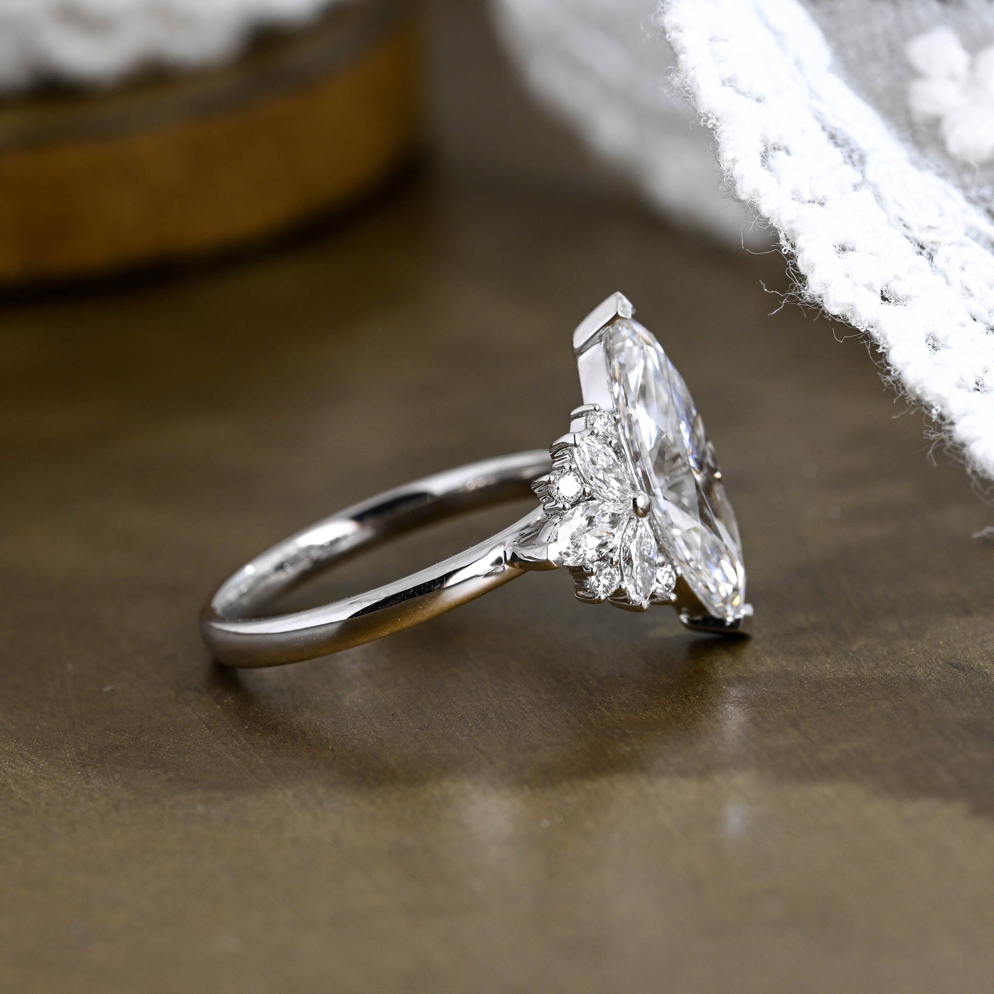 2 CT Round Three Stones Lab Grown Diamond Engagement Ring