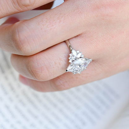 2 CT Round Three Stones Lab Grown Diamond Engagement Ring