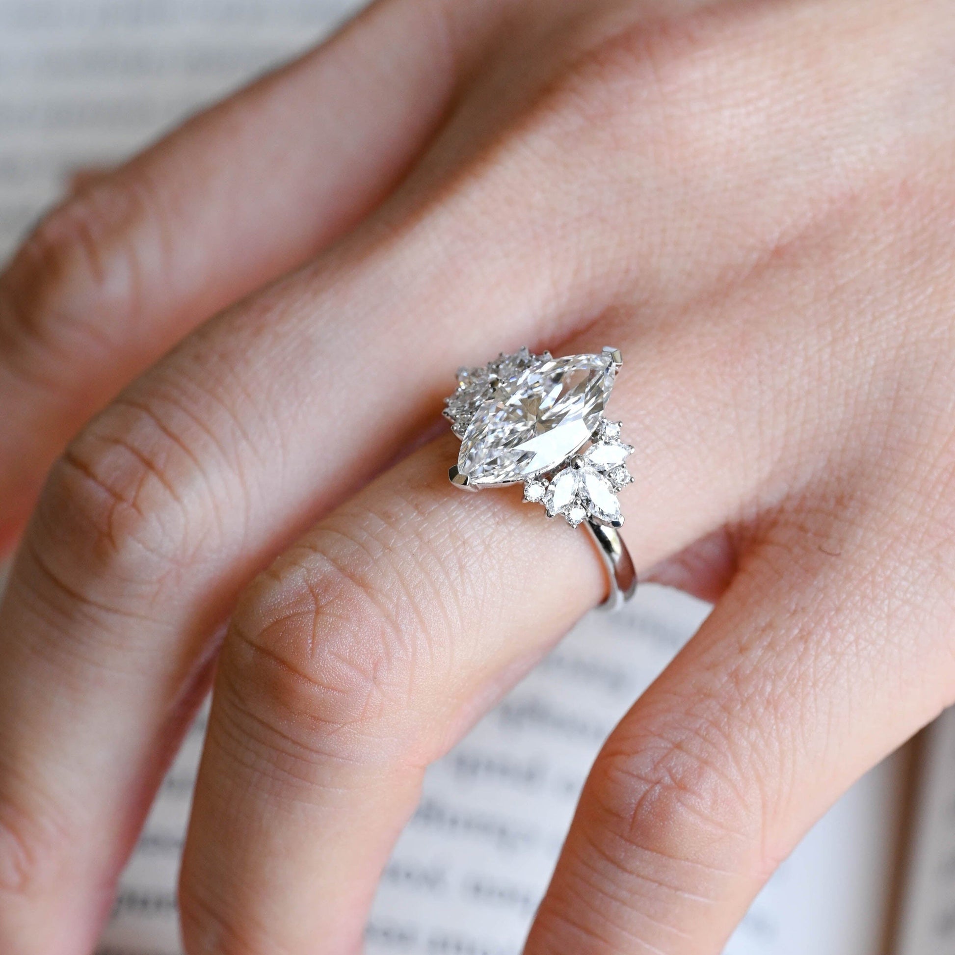 2 CT Round Three Stones Lab Grown Diamond Engagement Ring
