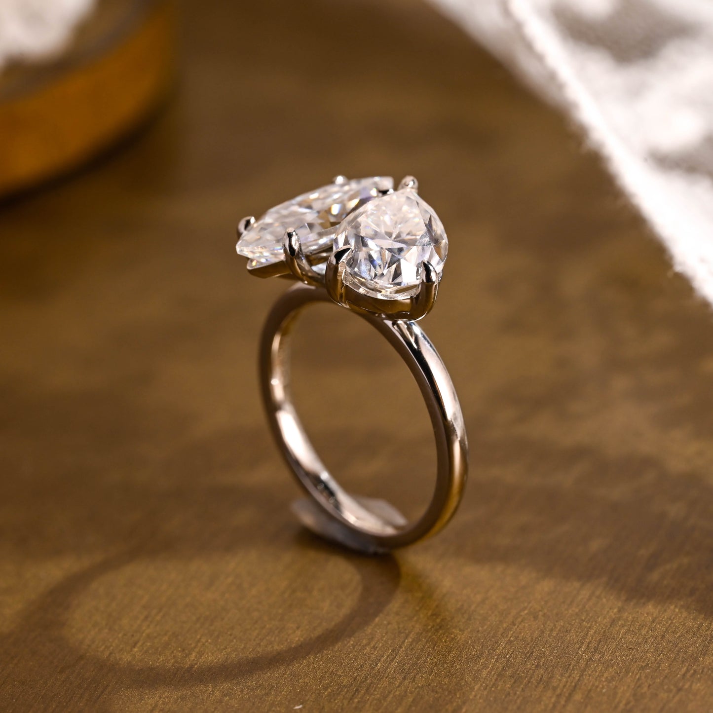 2 CT Round Three Stones Lab Grown Diamond Engagement Ring