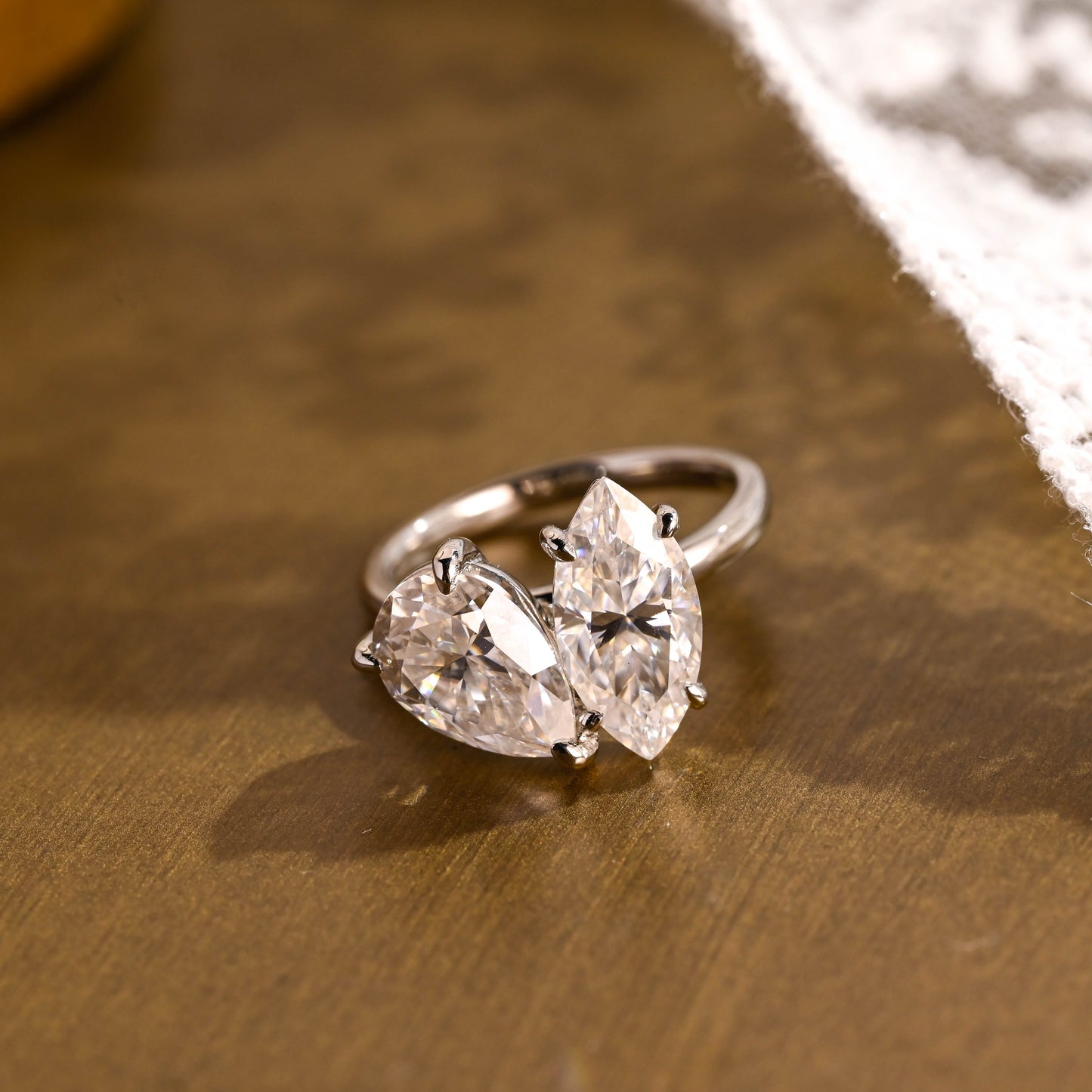 2 CT Round Three Stones Lab Grown Diamond Engagement Ring
