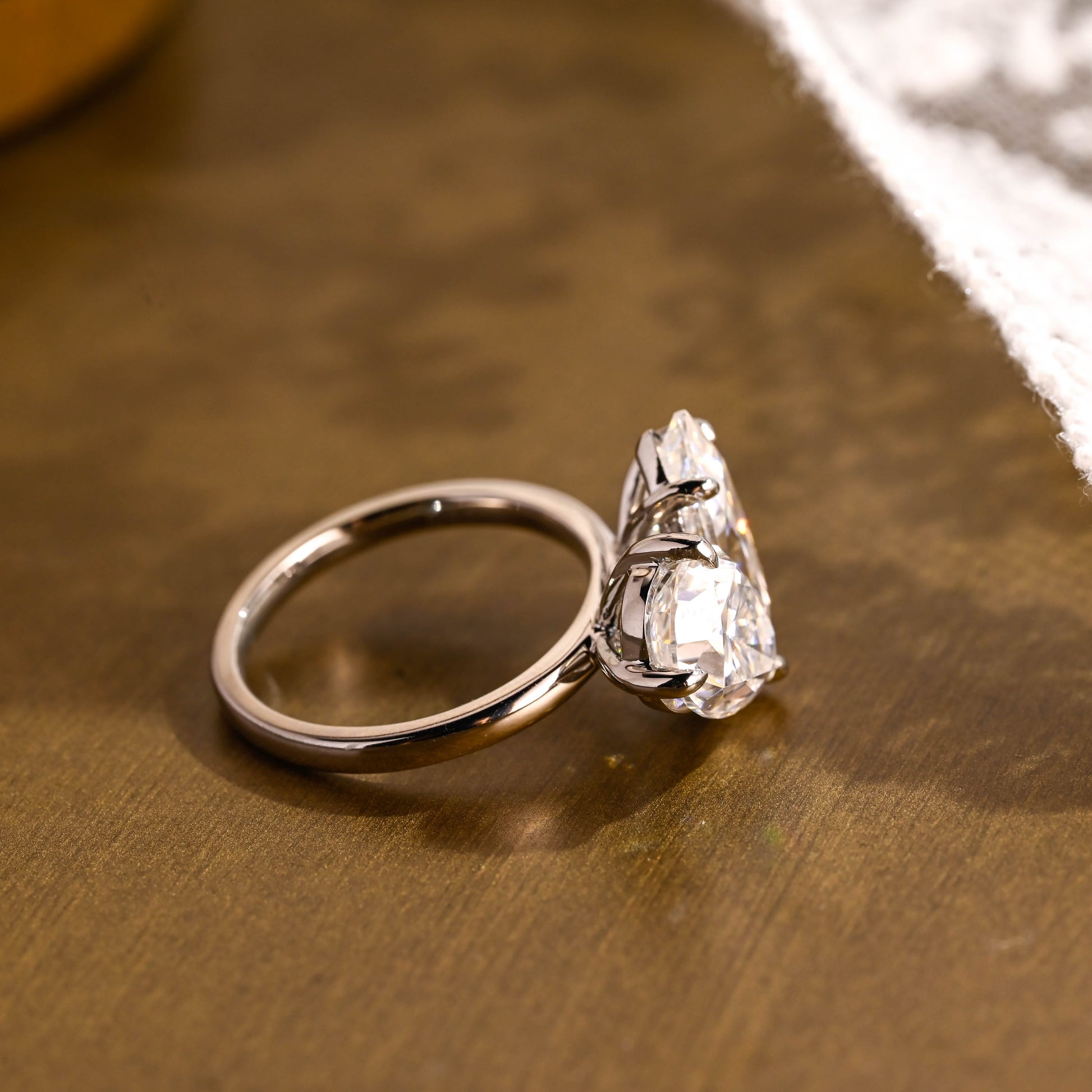 2 CT Round Three Stones Lab Grown Diamond Engagement Ring