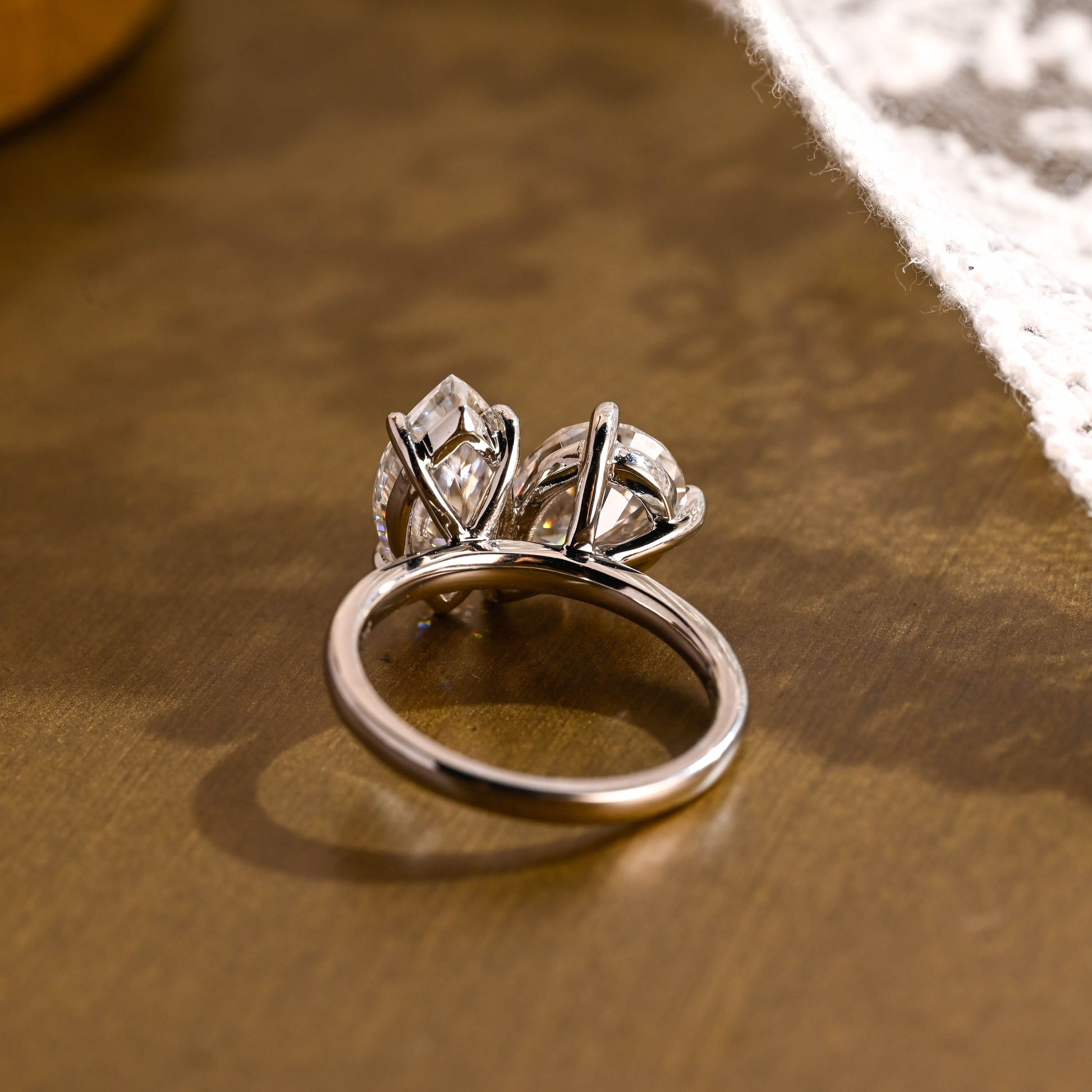 2 CT Round Three Stones Lab Grown Diamond Engagement Ring