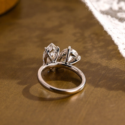 2 CT Round Three Stones Lab Grown Diamond Engagement Ring