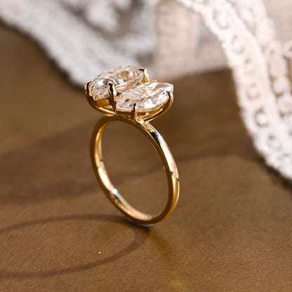 2 CT Round Three Stones Lab Grown Diamond Engagement Ring