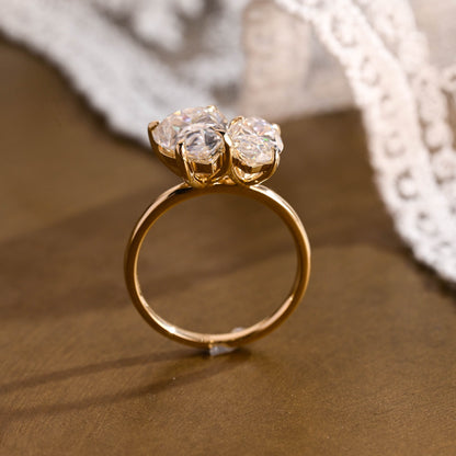 2 CT Round Three Stones Lab Grown Diamond Engagement Ring