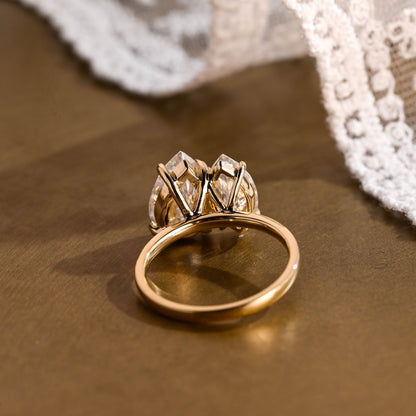 2 CT Round Three Stones Lab Grown Diamond Engagement Ring