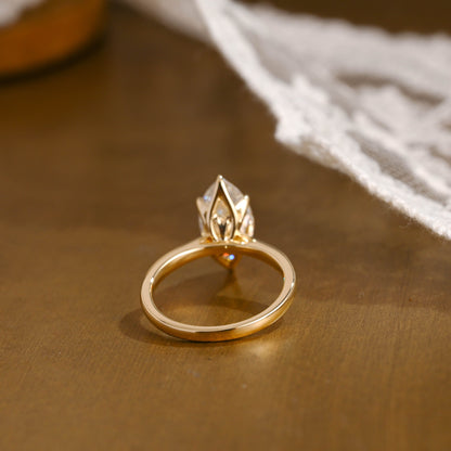 2 CT Round Three Stones Lab Grown Diamond Engagement Ring