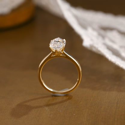 2 CT Round Three Stones Lab Grown Diamond Engagement Ring