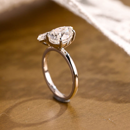 2 CT Round Three Stones Lab Grown Diamond Engagement Ring