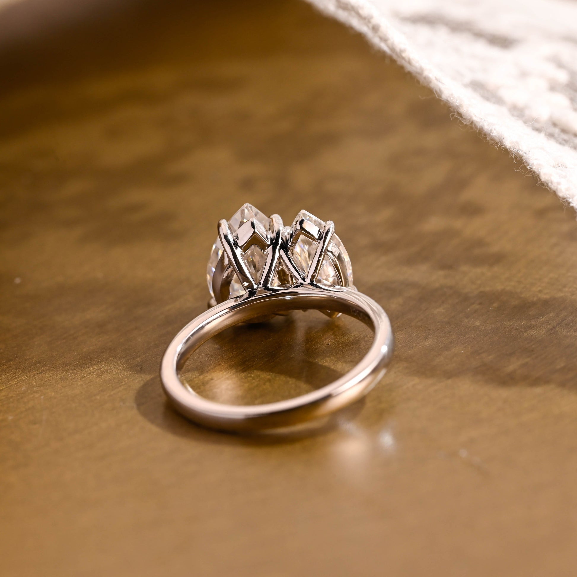 2 CT Round Three Stones Lab Grown Diamond Engagement Ring