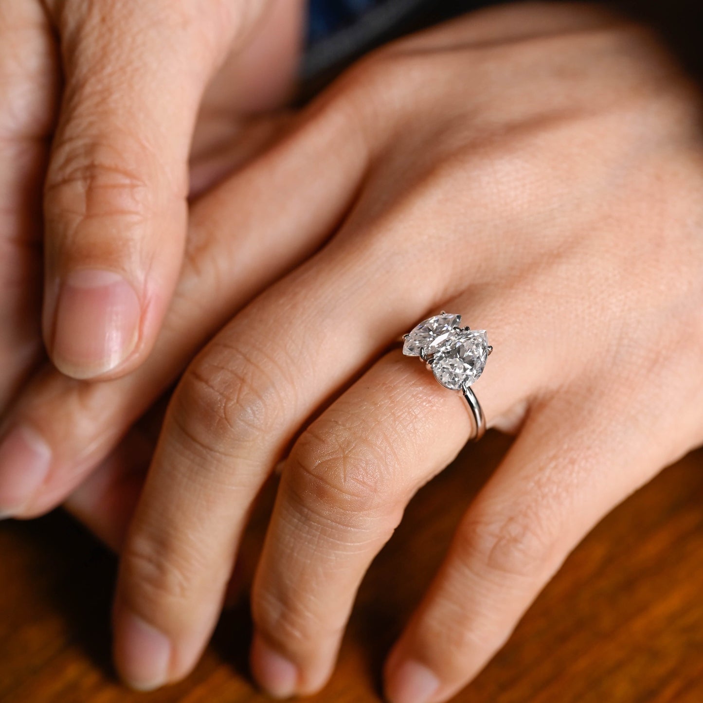 2 CT Round Three Stones Lab Grown Diamond Engagement Ring