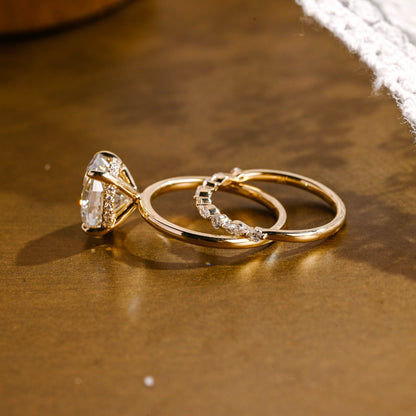 3.0 CT Round Pave Lab Grown Diamond Bridal Set
