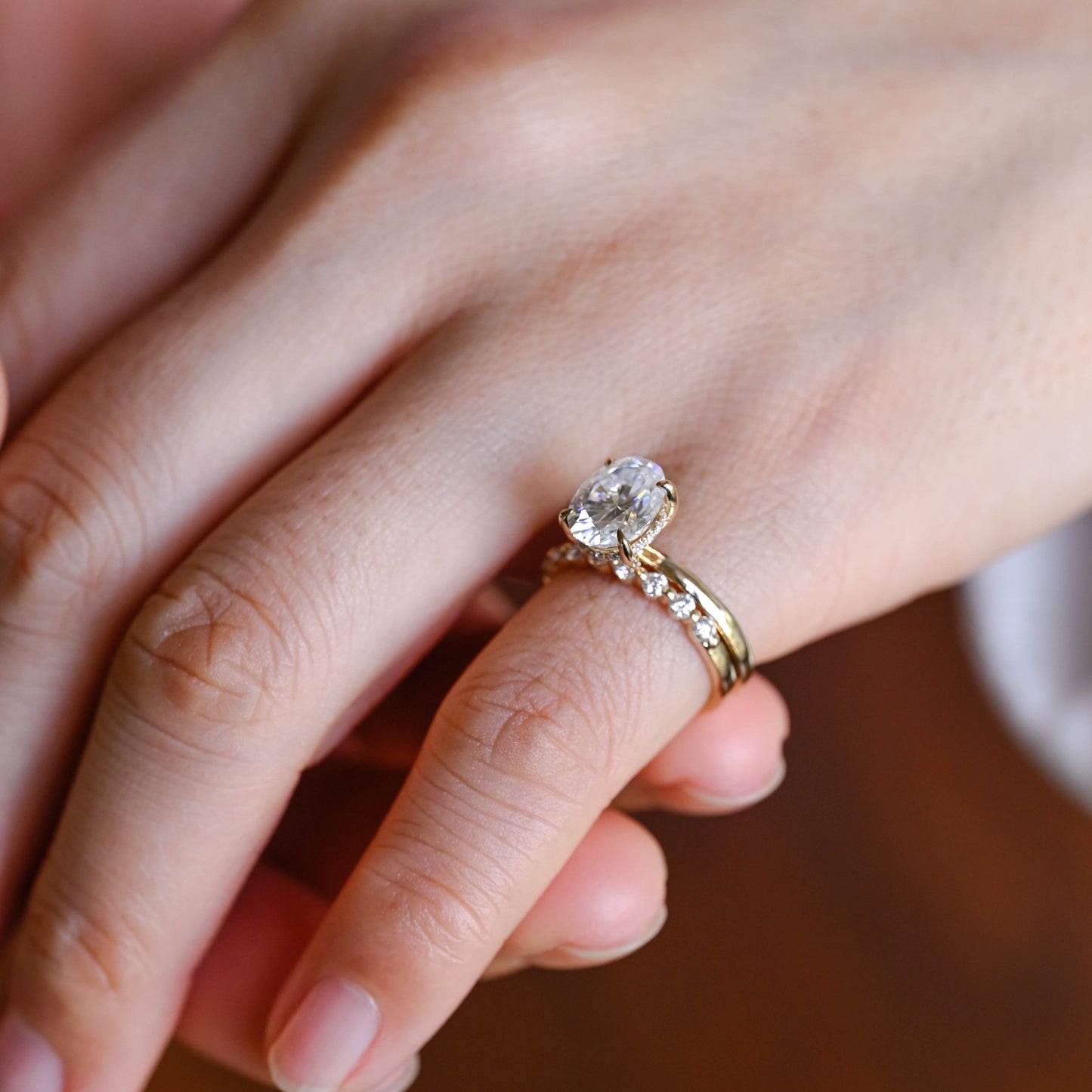 3.0 CT Round Pave Lab Grown Diamond Bridal Set