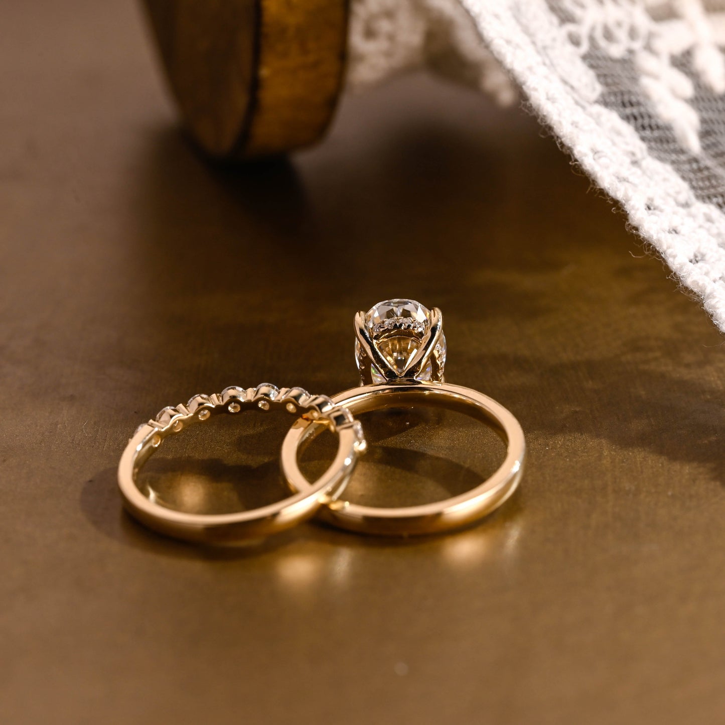 3.0 CT Round Pave Lab Grown Diamond Bridal Set