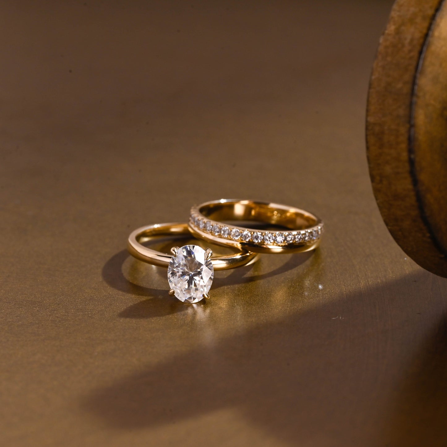3.0 CT Round Pave Lab Grown Diamond Bridal Set