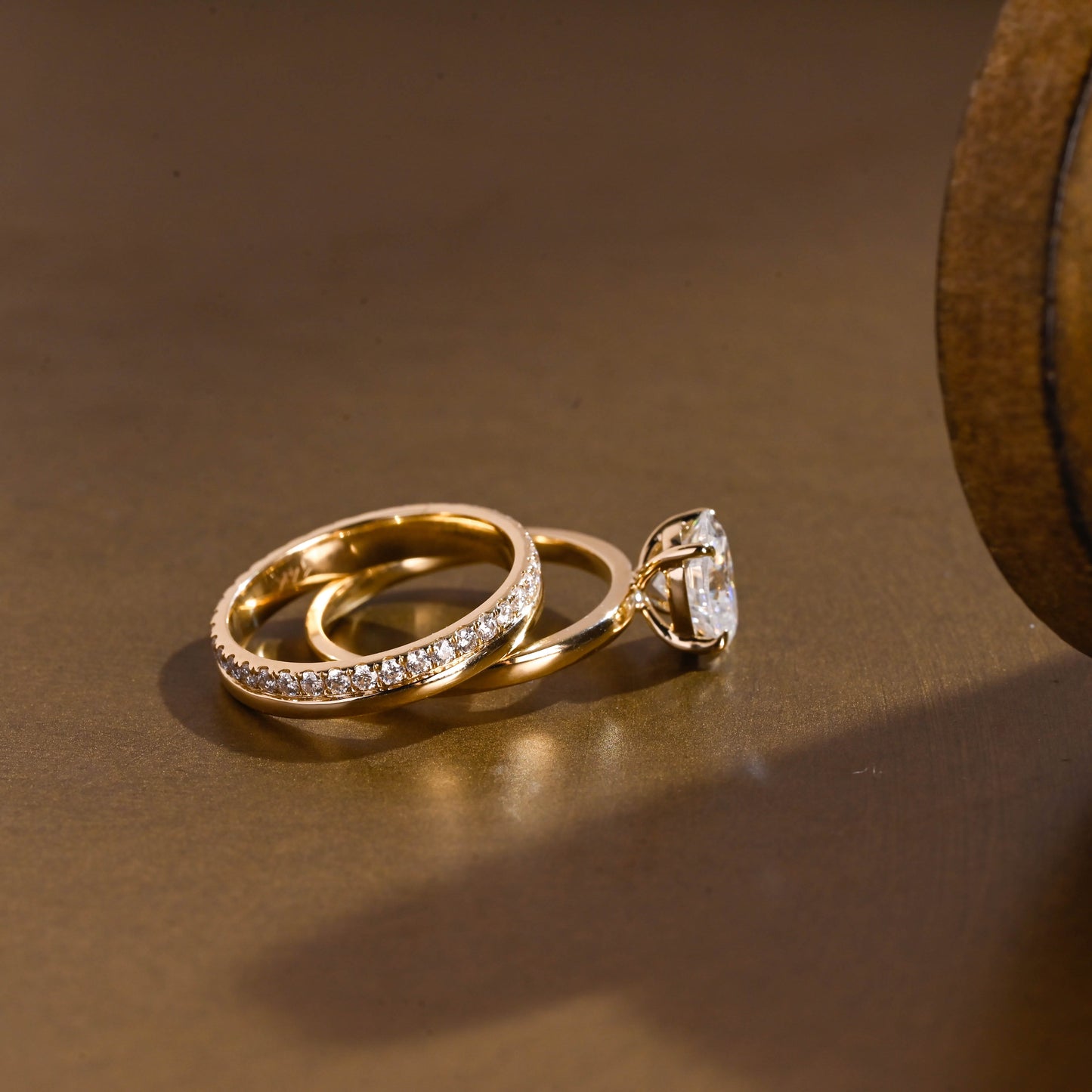 3.0 CT Round Pave Lab Grown Diamond Bridal Set