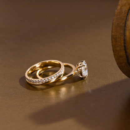 3.0 CT Round Pave Lab Grown Diamond Bridal Set