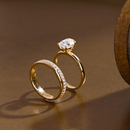 3.0 CT Round Pave Lab Grown Diamond Bridal Set