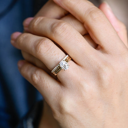 3.0 CT Round Pave Lab Grown Diamond Bridal Set