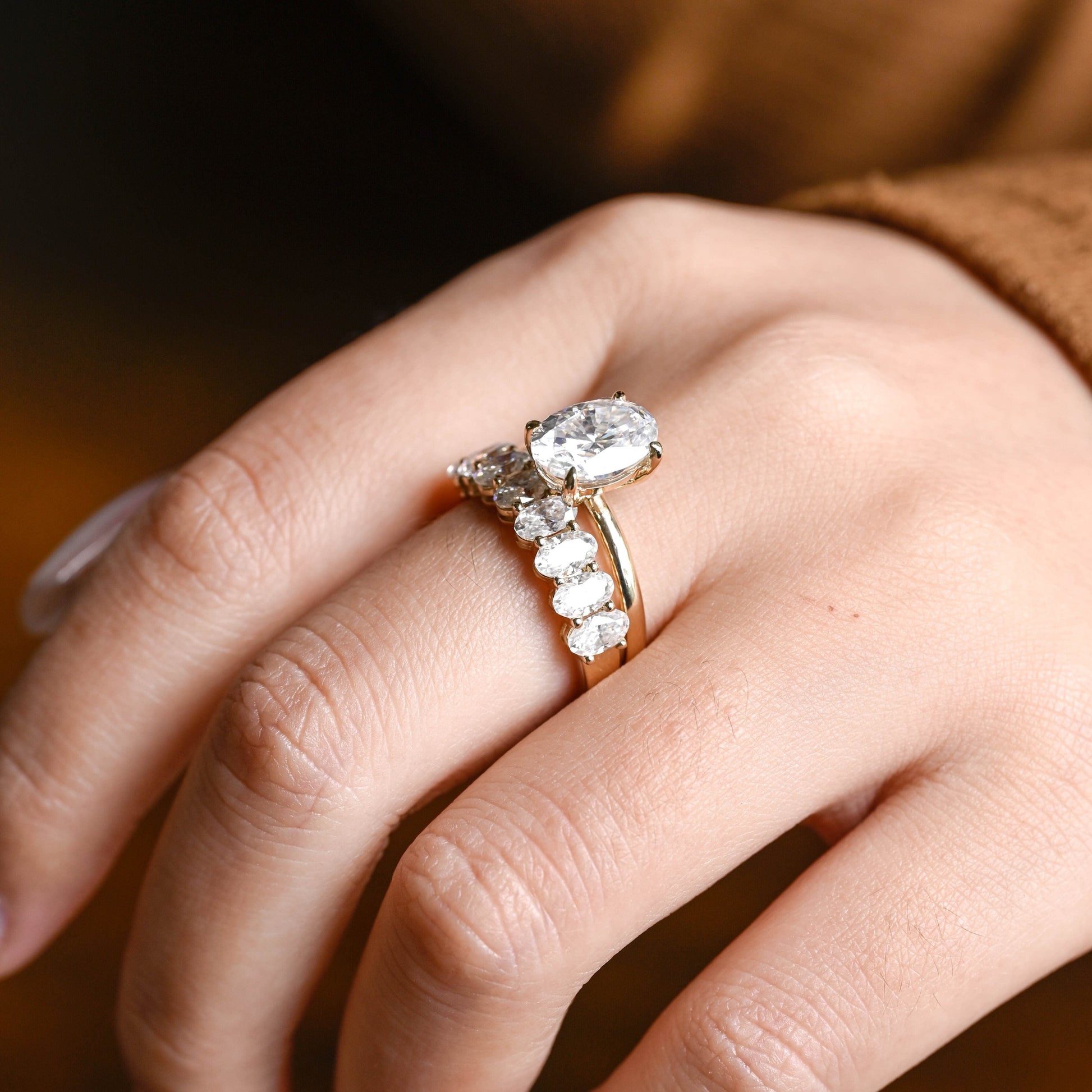 3.0 CT Round Pave Lab Grown Diamond Bridal Set