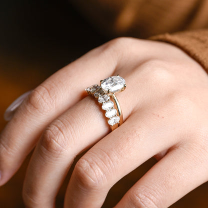 3.0 CT Round Pave Lab Grown Diamond Bridal Set