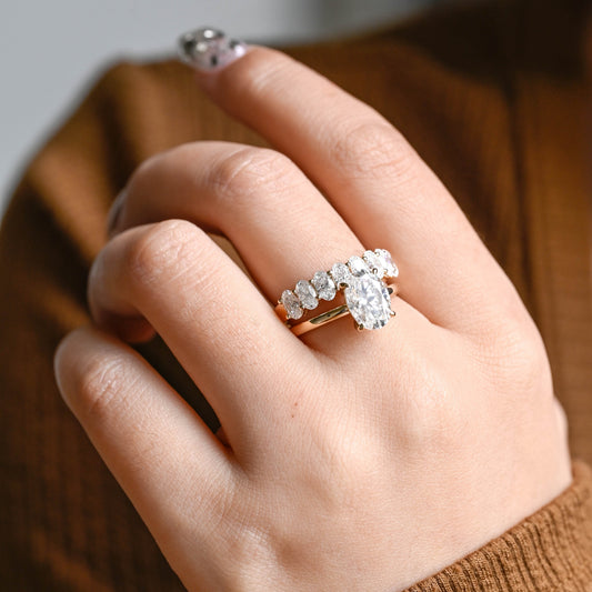 3.0 CT Round Pave Lab Grown Diamond Bridal Set