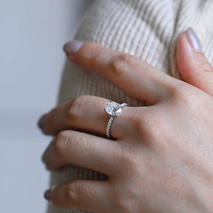 2 CT Round Three Stones Lab Grown Diamond Engagement Ring