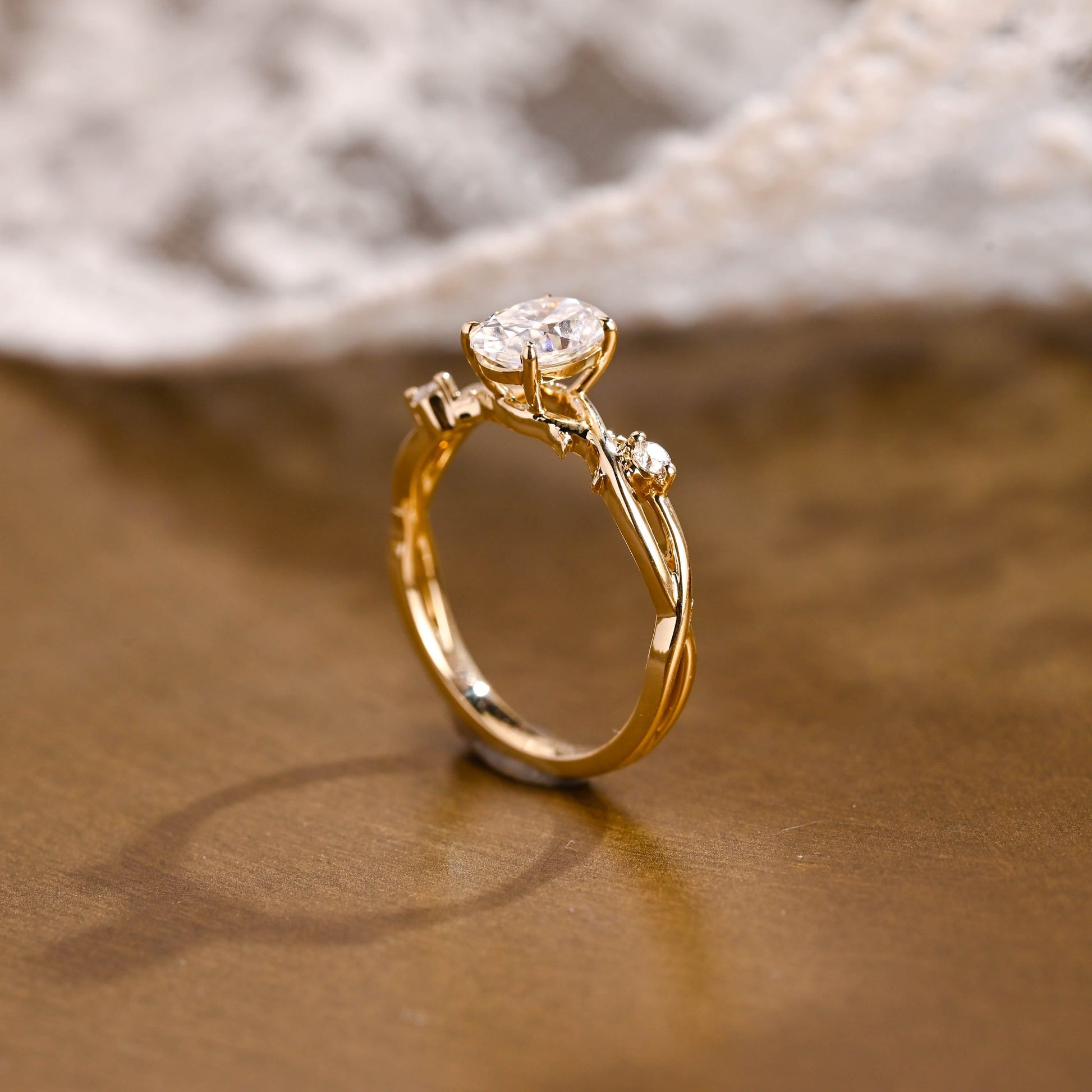 2 CT Round Three Stones Lab Grown Diamond Engagement Ring