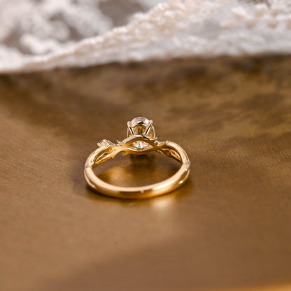 2 CT Round Three Stones Lab Grown Diamond Engagement Ring