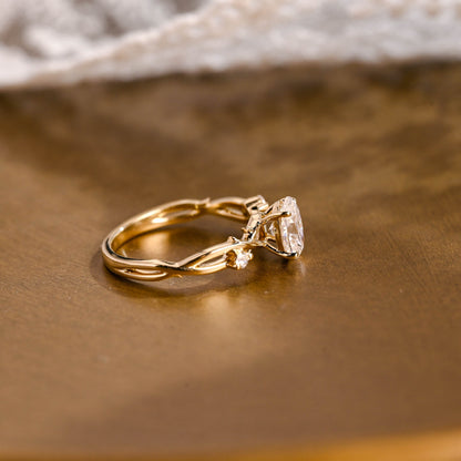 2 CT Round Three Stones Lab Grown Diamond Engagement Ring