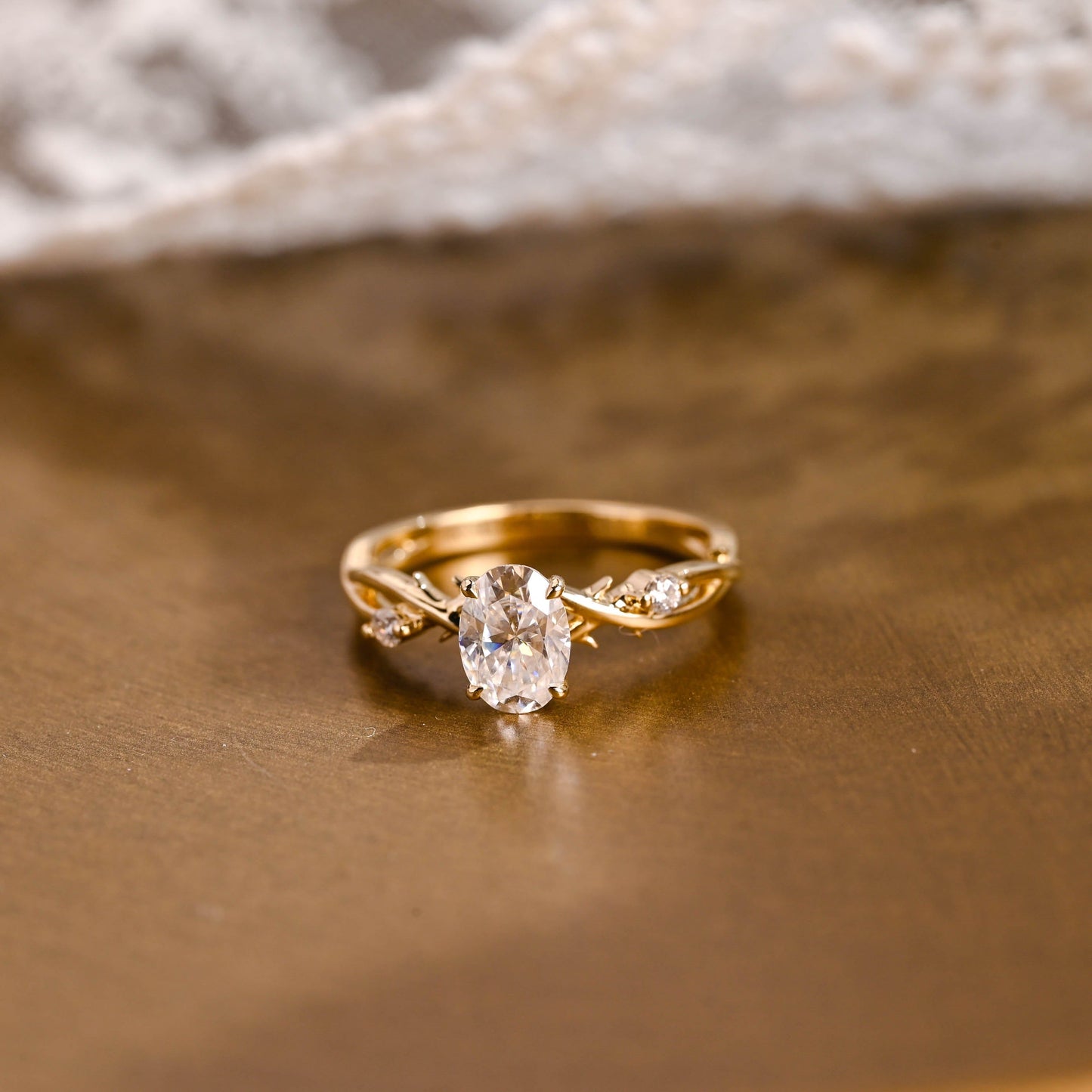 2 CT Round Three Stones Lab Grown Diamond Engagement Ring