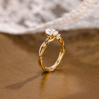 2 CT Round Three Stones Lab Grown Diamond Engagement Ring