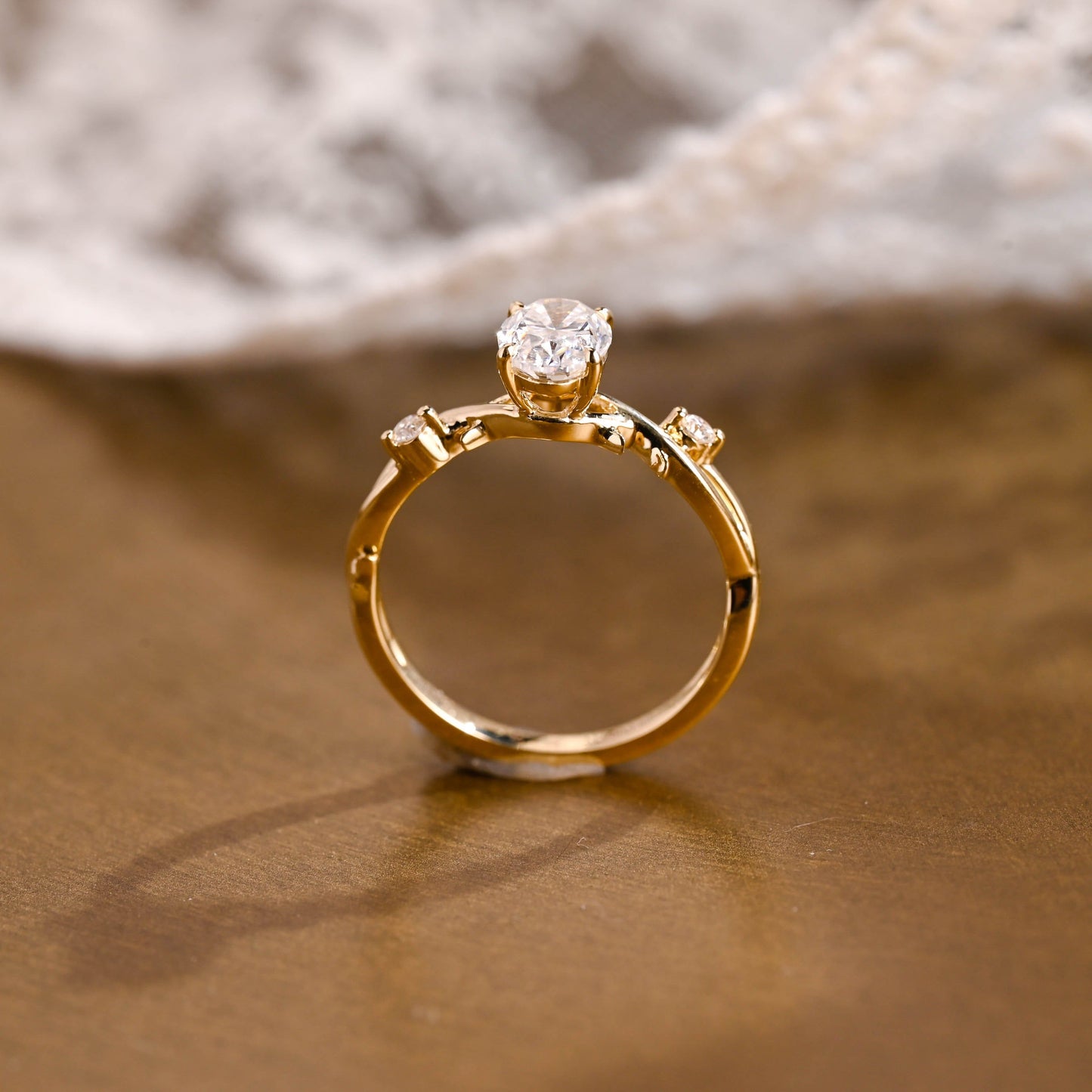 2 CT Round Three Stones Lab Grown Diamond Engagement Ring