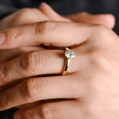 2 CT Round Three Stones Lab Grown Diamond Engagement Ring