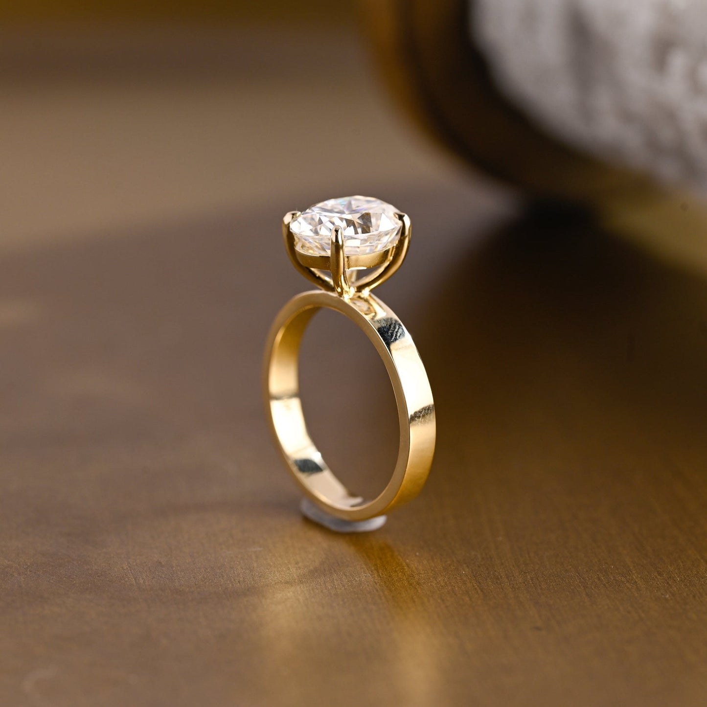 2 CT Round Three Stones Lab Grown Diamond Engagement Ring