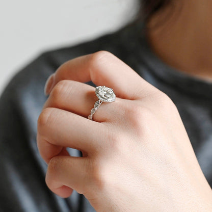 2 CT Round Three Stones Lab Grown Diamond Engagement Ring