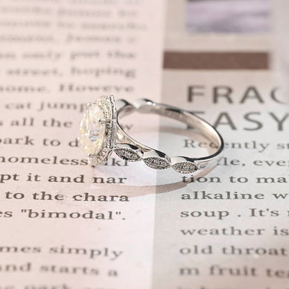 2 CT Round Three Stones Lab Grown Diamond Engagement Ring