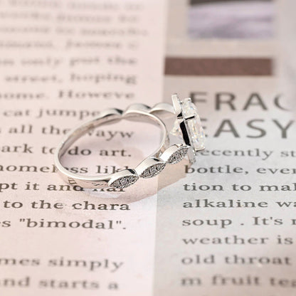 2 CT Round Three Stones Lab Grown Diamond Engagement Ring