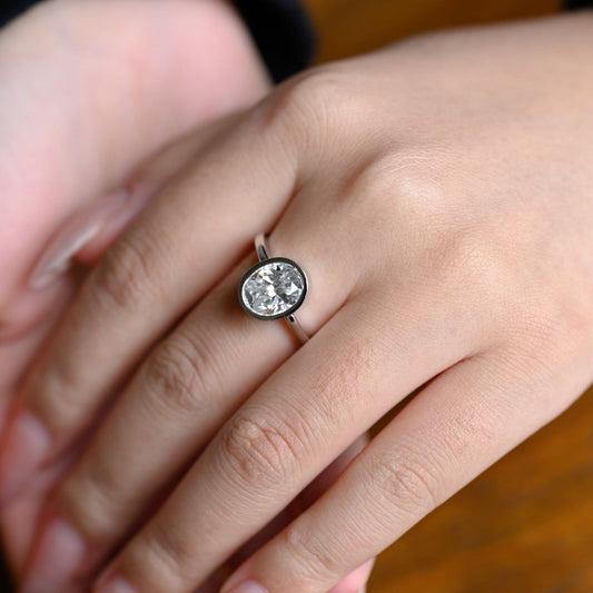 2 CT Round Three Stones Lab Grown Diamond Engagement Ring