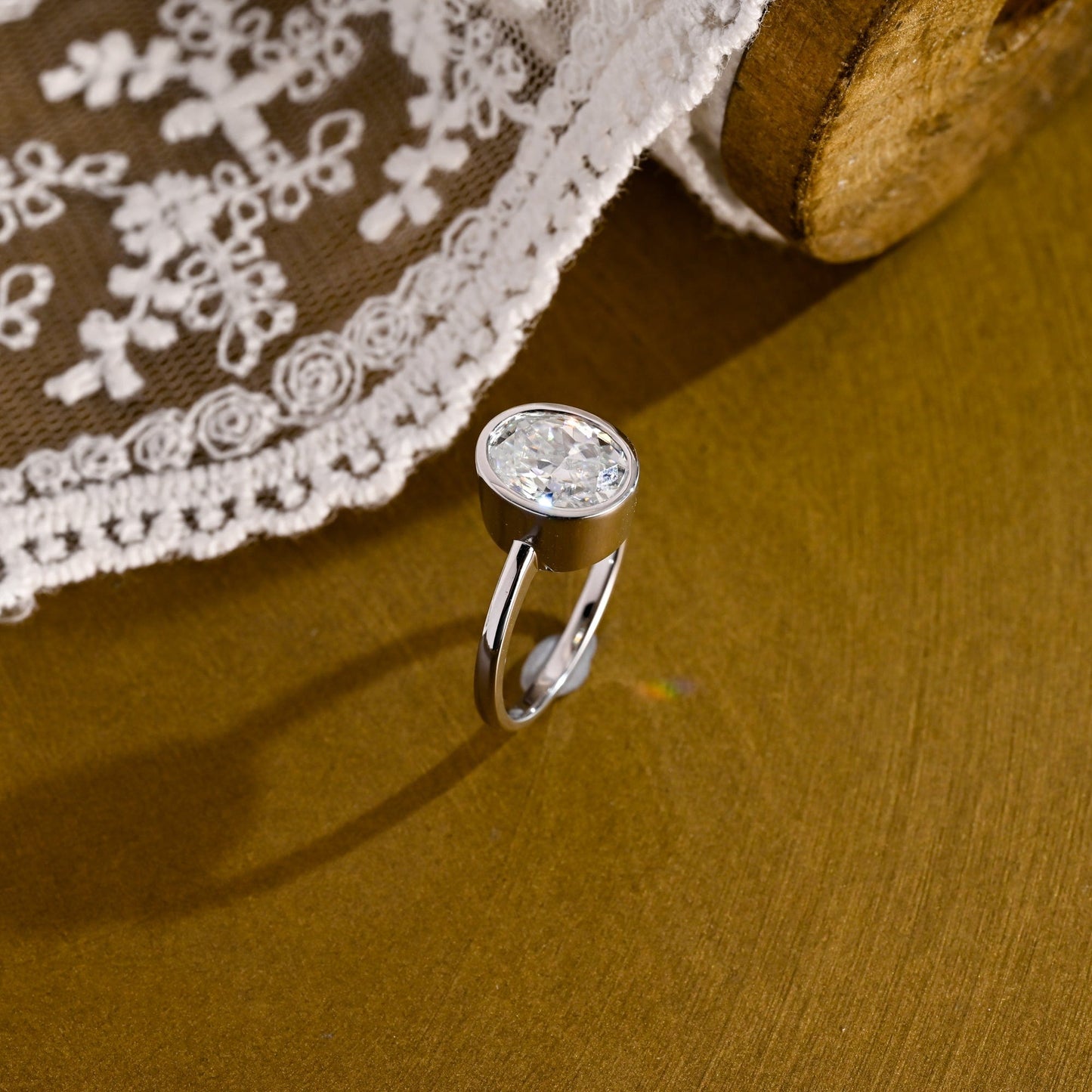 2 CT Round Three Stones Lab Grown Diamond Engagement Ring