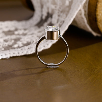 2 CT Round Three Stones Lab Grown Diamond Engagement Ring