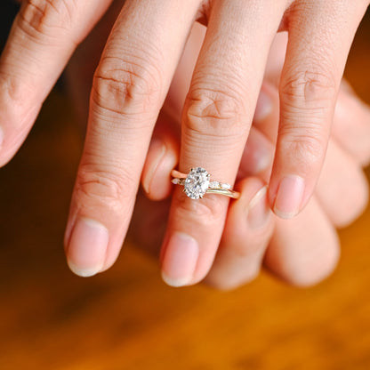 2 CT Round Three Stones Lab Grown Diamond Engagement Ring