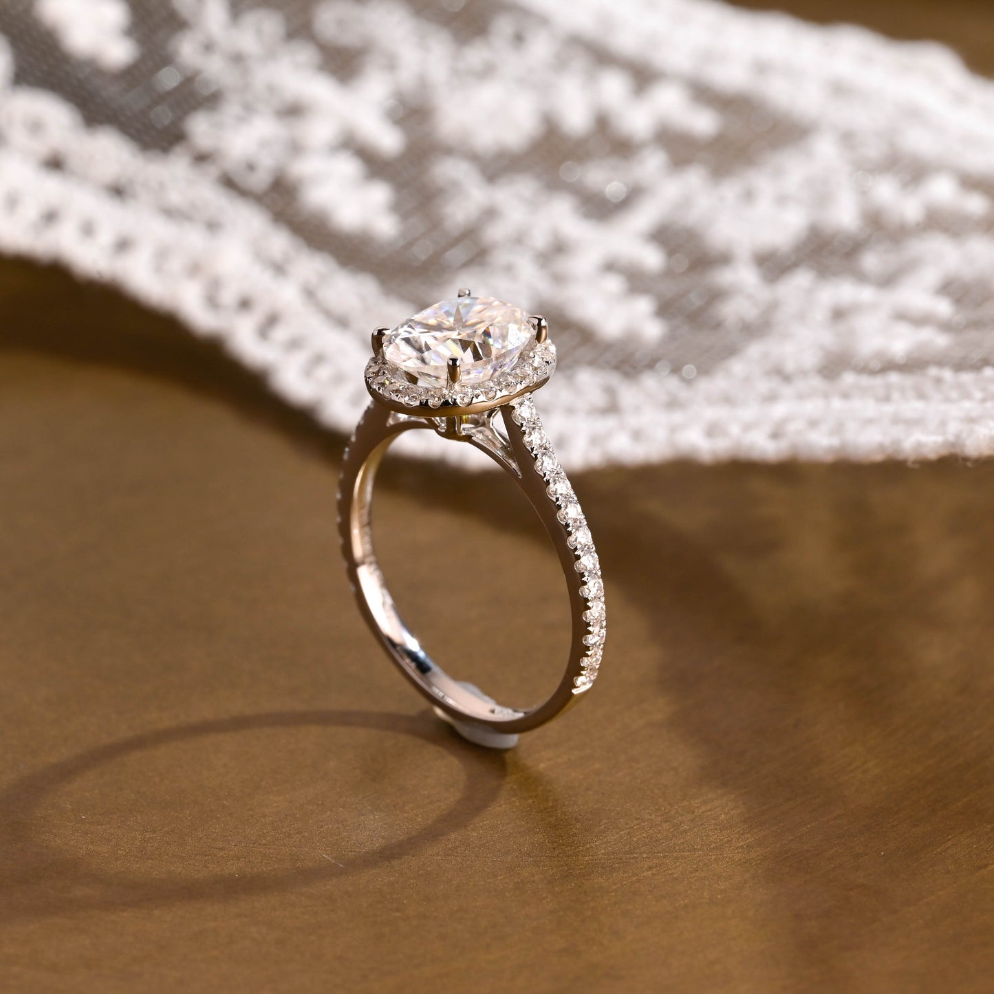 2 CT Round Three Stones Lab Grown Diamond Engagement Ring