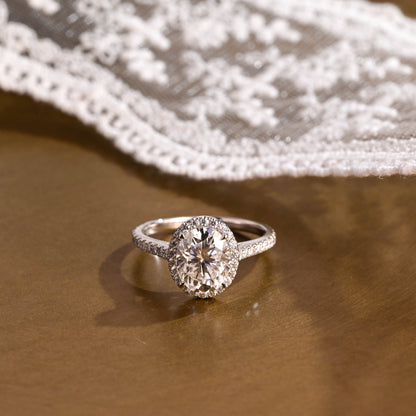 2 CT Round Three Stones Lab Grown Diamond Engagement Ring