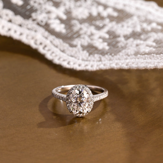 2 CT Round Three Stones Lab Grown Diamond Engagement Ring