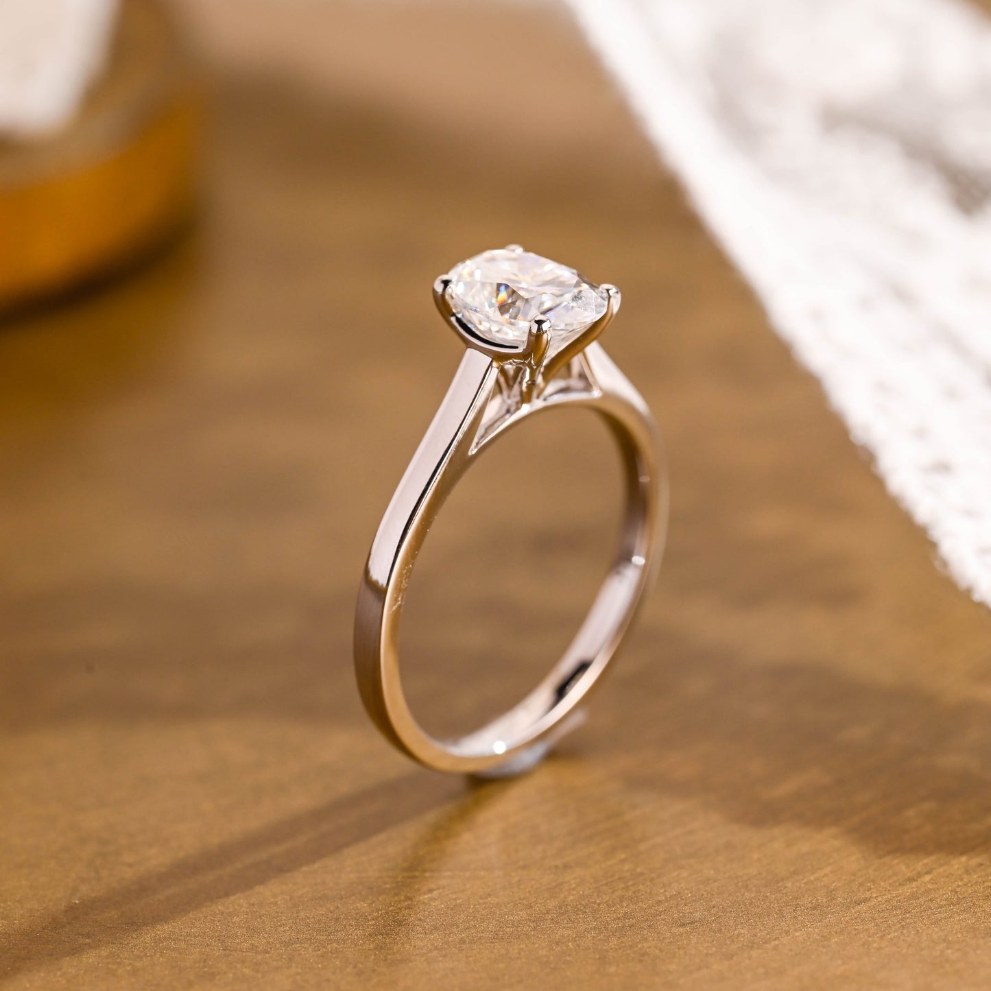 2 CT Round Three Stones Lab Grown Diamond Engagement Ring
