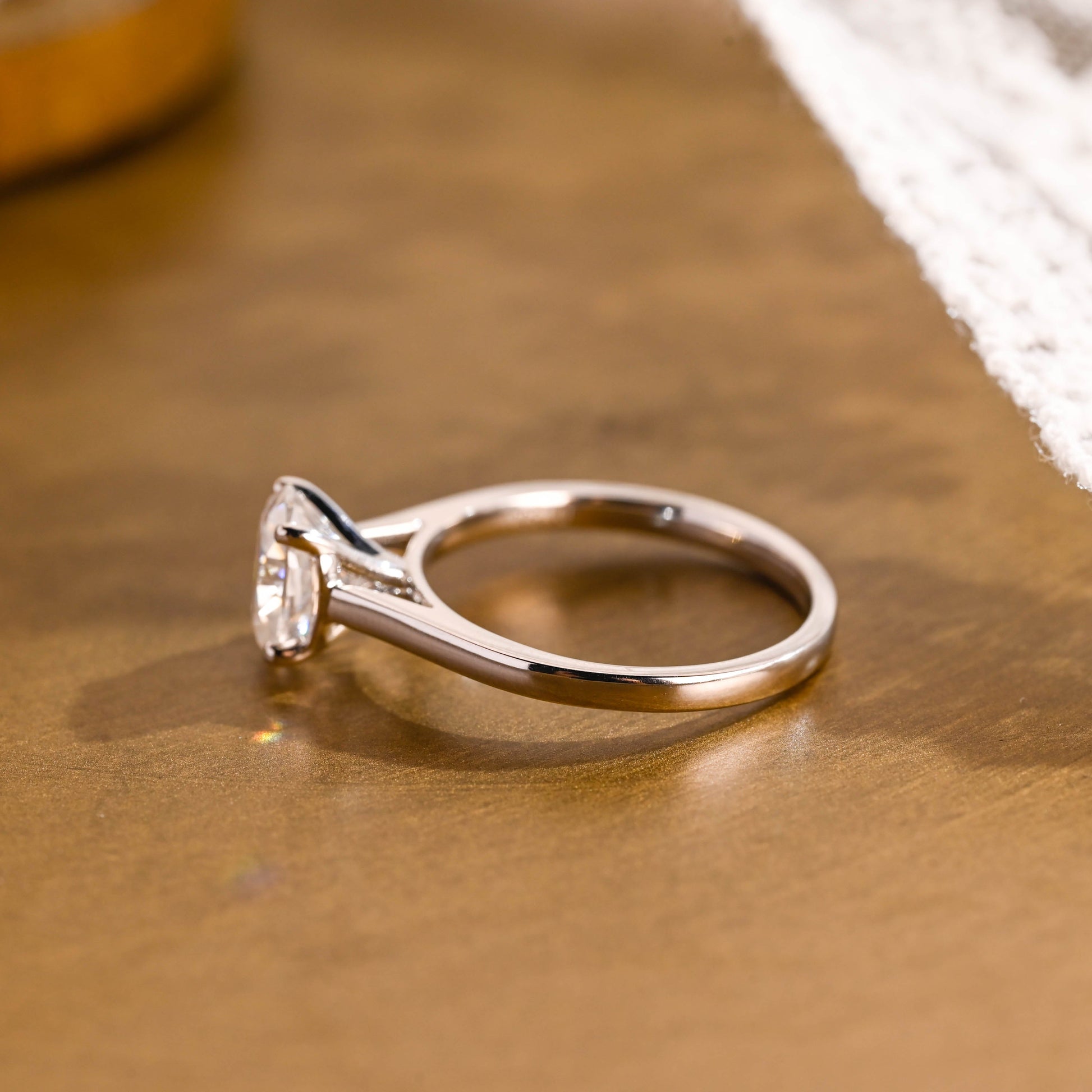 2 CT Round Three Stones Lab Grown Diamond Engagement Ring