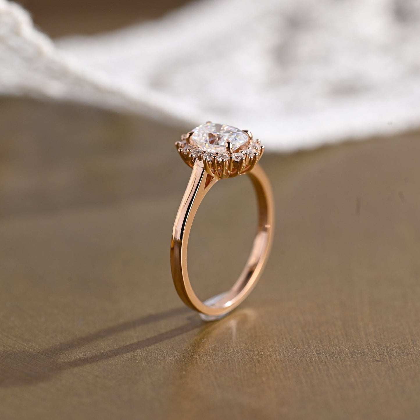2 CT Round Three Stones Lab Grown Diamond Engagement Ring